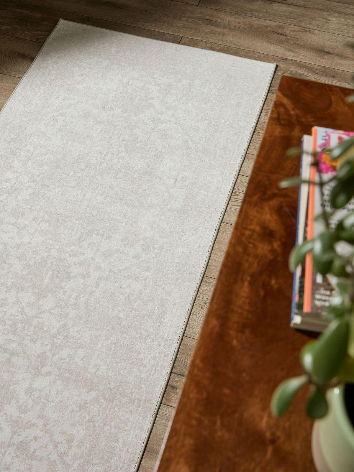 VINTAGE-LÄUFER Miray waschbar 80/240 cm - Taupe, Kunststoff (80/240cm) - benuta Nest