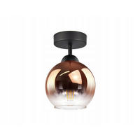 DECKENLEUCHTE MASUR - Transparent/Goldfarben, Glas/Metall (15/15/22cm) - kiki design
