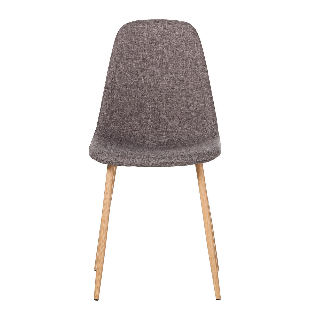 POLSTERSTUHL-SET - Webstoff / Metall - Grau, Textil/Metall (44/87/52cm) - home24