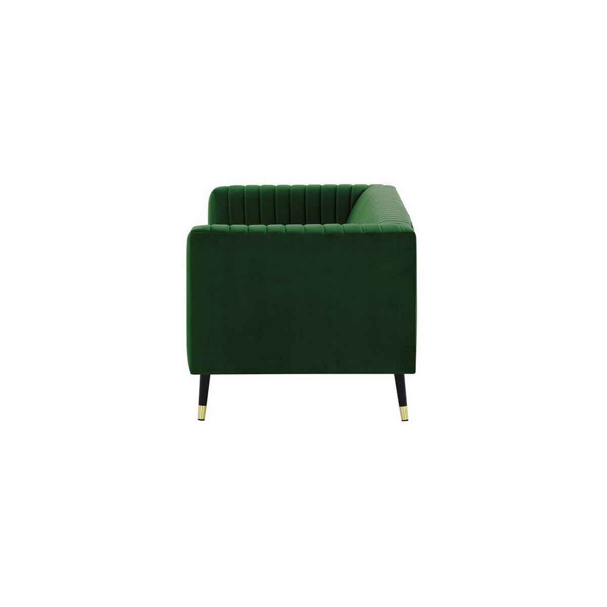 DREISITZER SOFA Slender-Velluto 10 - Grün, Holz/Textil (201/71/83cm) - SLF24