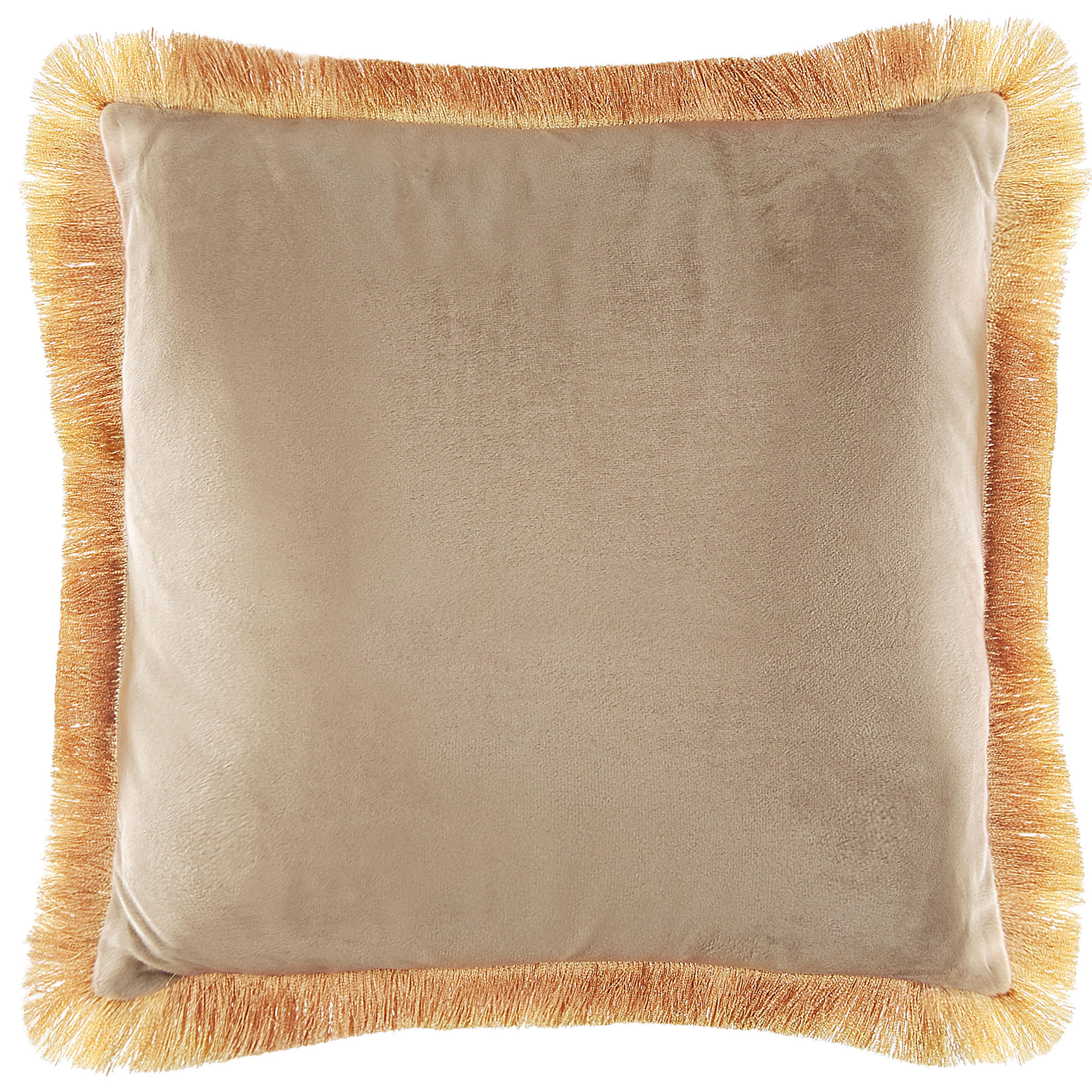 DEKOKISSEN 2er-Set Beige 45/45 cm Pothos - Beige, Textil (45/45cm) - Beliani