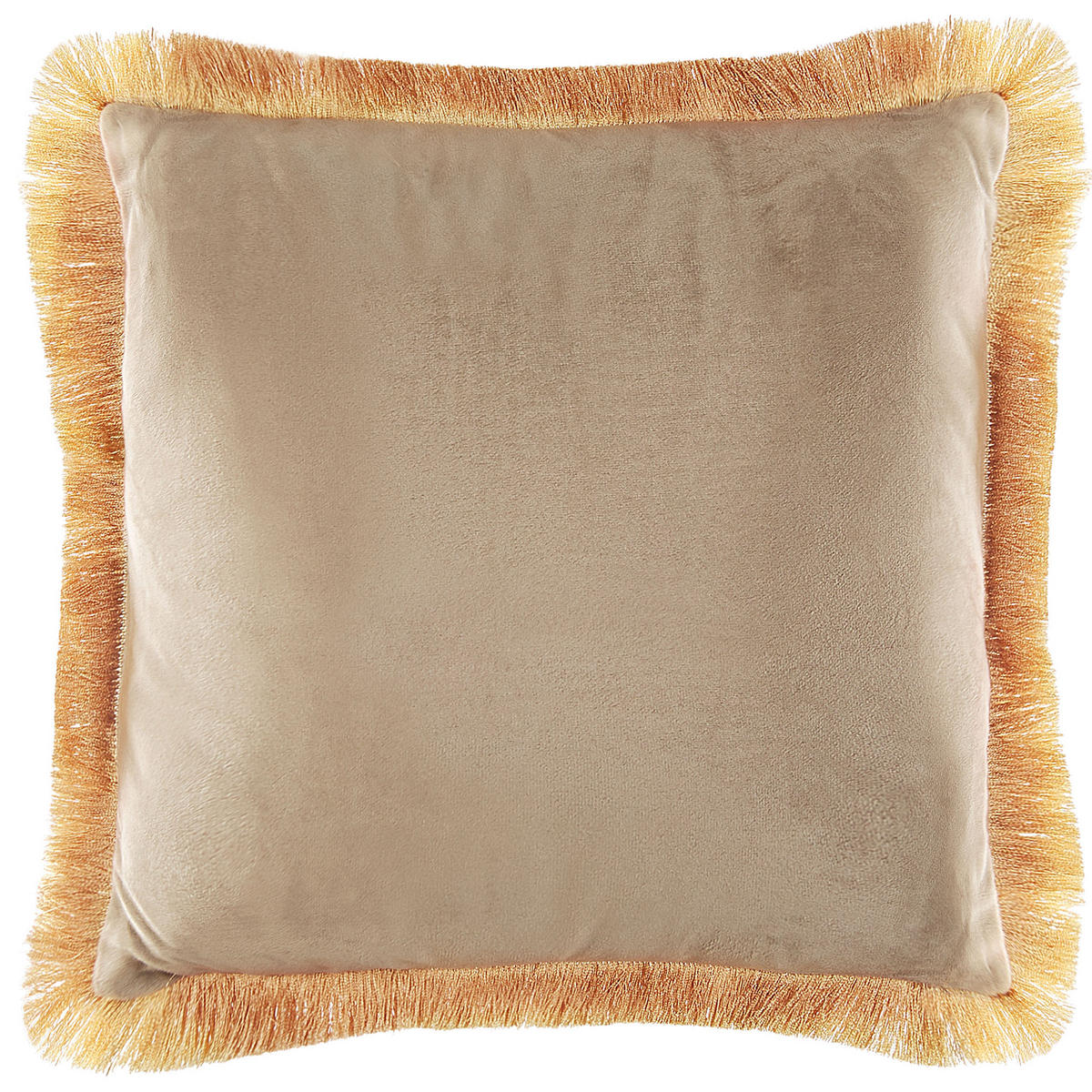 DEKOKISSEN 2er-Set Beige 45/45 cm Pothos - Beige, Textil (45/45cm) - Beliani