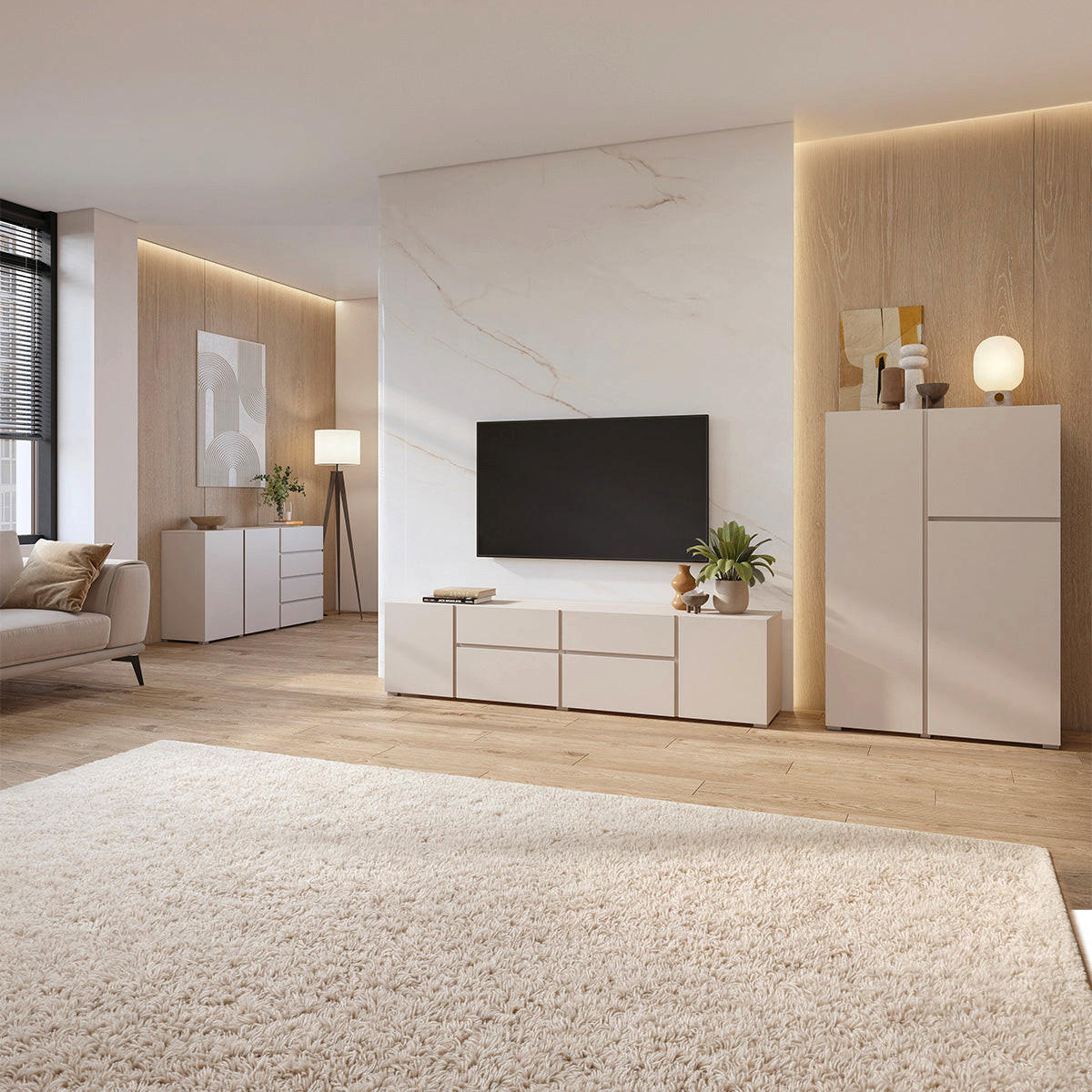 SIDEBOARD Maxis Kaschmir - Beige, Holzwerkstoff (138/78/40cm) - Petits-meubles