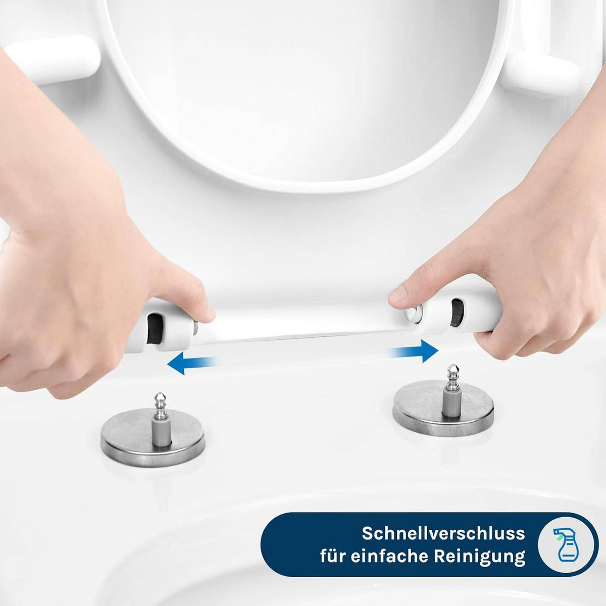 TOILETTENDECKEL WC Deckel Sitz Absenkautomatik, D-Form - Weiß, Kunststoff (36/2.51/45cm) - Woltu