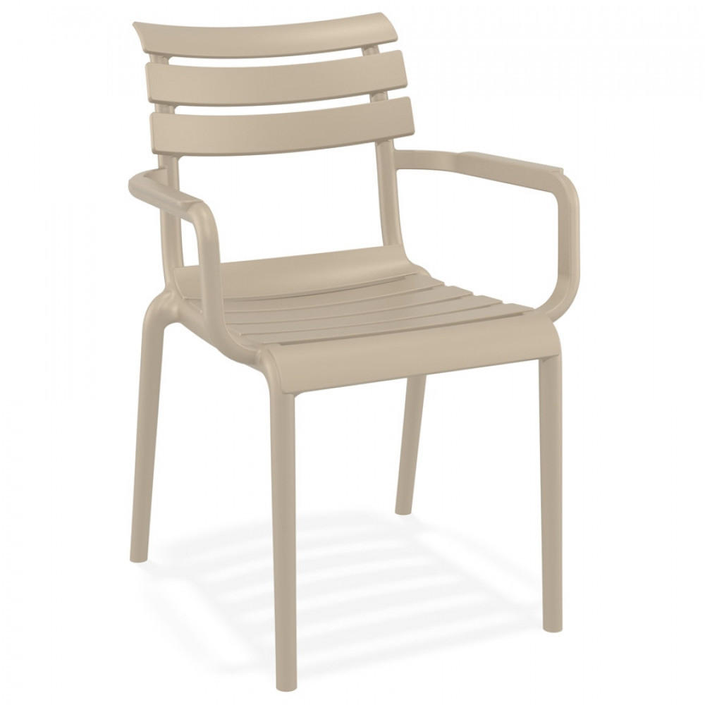STUHL mit Armlehnen Mol 58x84x59cm - Taupe, Kunststoff (58/84/59cm) - AlterEgo