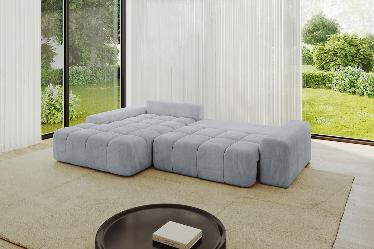 ECKSOFA Ottomane Links ENSI-L - 267x164x88 cm Titanfarben - Titanfarben, Holzwerkstoff/Kunststoff (267/164cm) - ALTDECOR