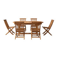 GARTENMÖBEL-SET 4-tlg Capri Braun aus Akazie - Braun, Holz - Sonett