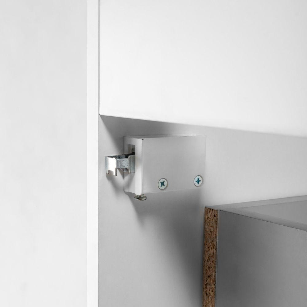 WASCHBECKUNTERSCHRANK mit Regal Weiß matt/Eiche 140/57/46 cm - Eichefarben/Weiß, Holzwerkstoff (140/57/46cm) - Rodan