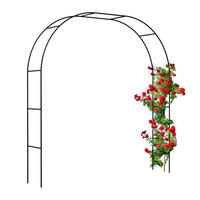 ROSENBOGEN - Schwarz, Metall (235/250/40cm) - Relaxdays