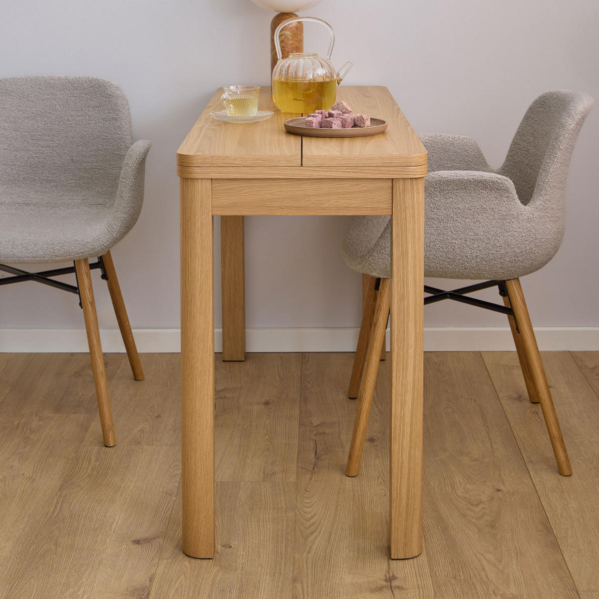 ESSTISCH - Klares Holz - Eschefarben, Holz (120/45/76cm) - Drawer