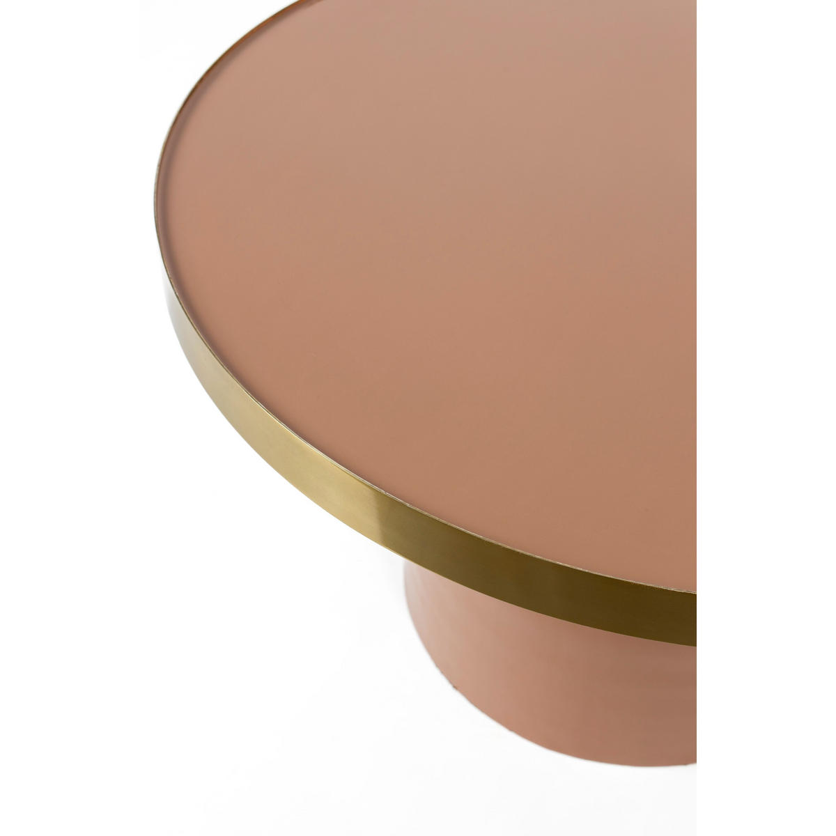 COUCHTISCH Glam Rund 60 cm Rosa/ Gold - Pink, Metall (60/60/35cm) - Zuiver