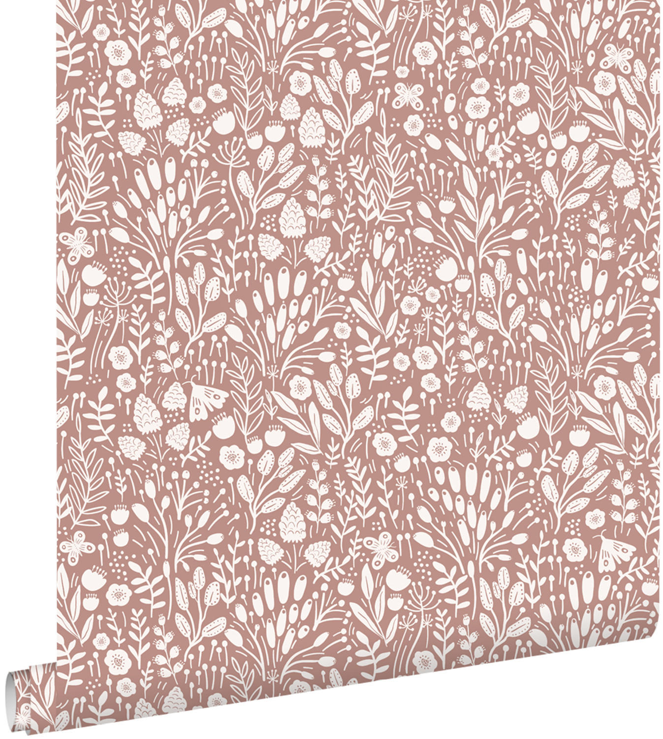 TAPETE Blumen 50 x 900 cm - Pink, Papier (50/0.1cm) - ESTAhome