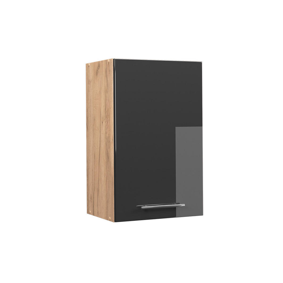 HÄNGESCHRANK Fame-Line Anthrazit Hochglanz 45 cm - Honigeiche/Schwarz Hochglanz, Holzwerkstoff (45/72/34.1cm) - Vicco