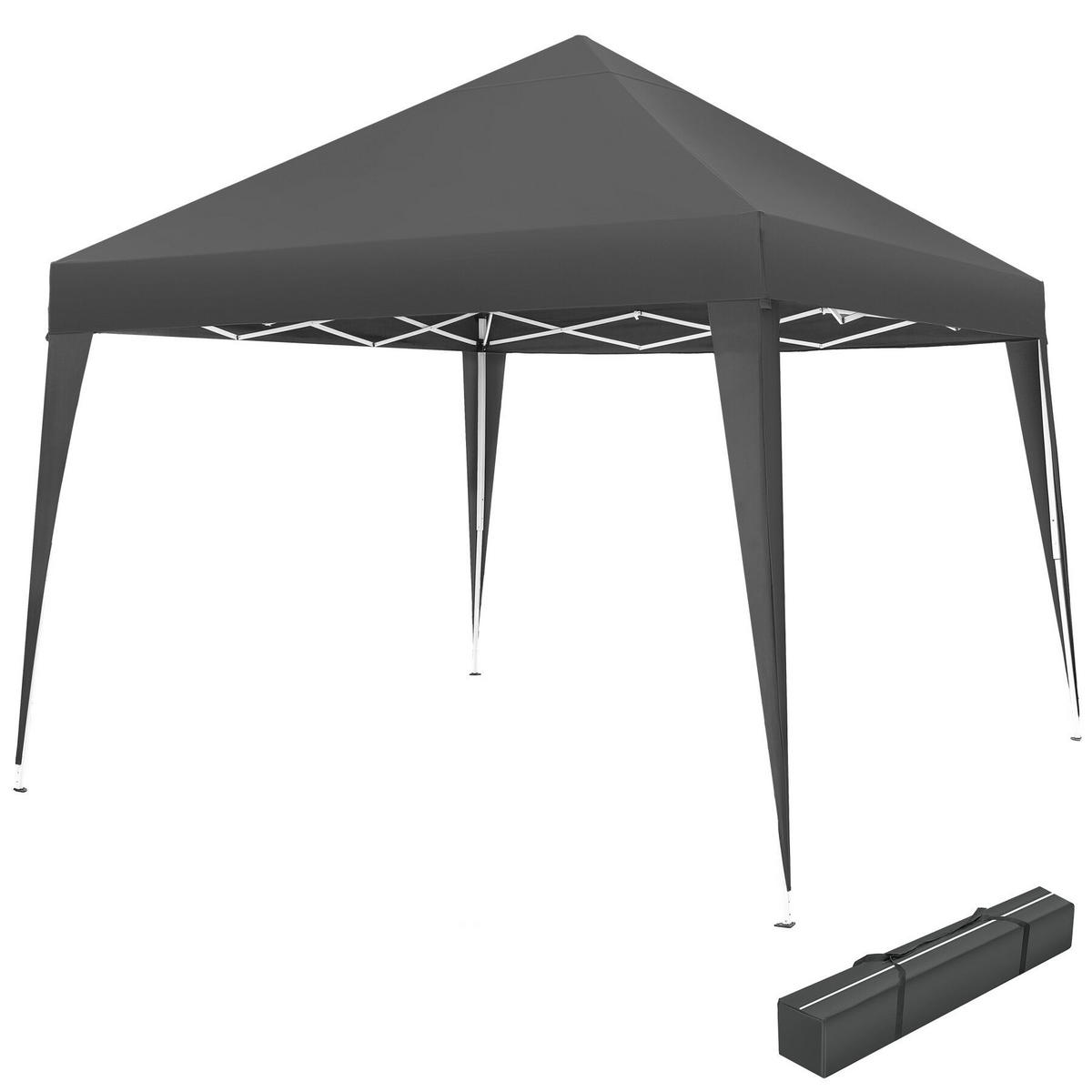 PAVILLON Linosa,inklusive Spannseile, Heringe und Tragetasche,grau - Grau, Kunststoff (300/255/300cm) - tectake