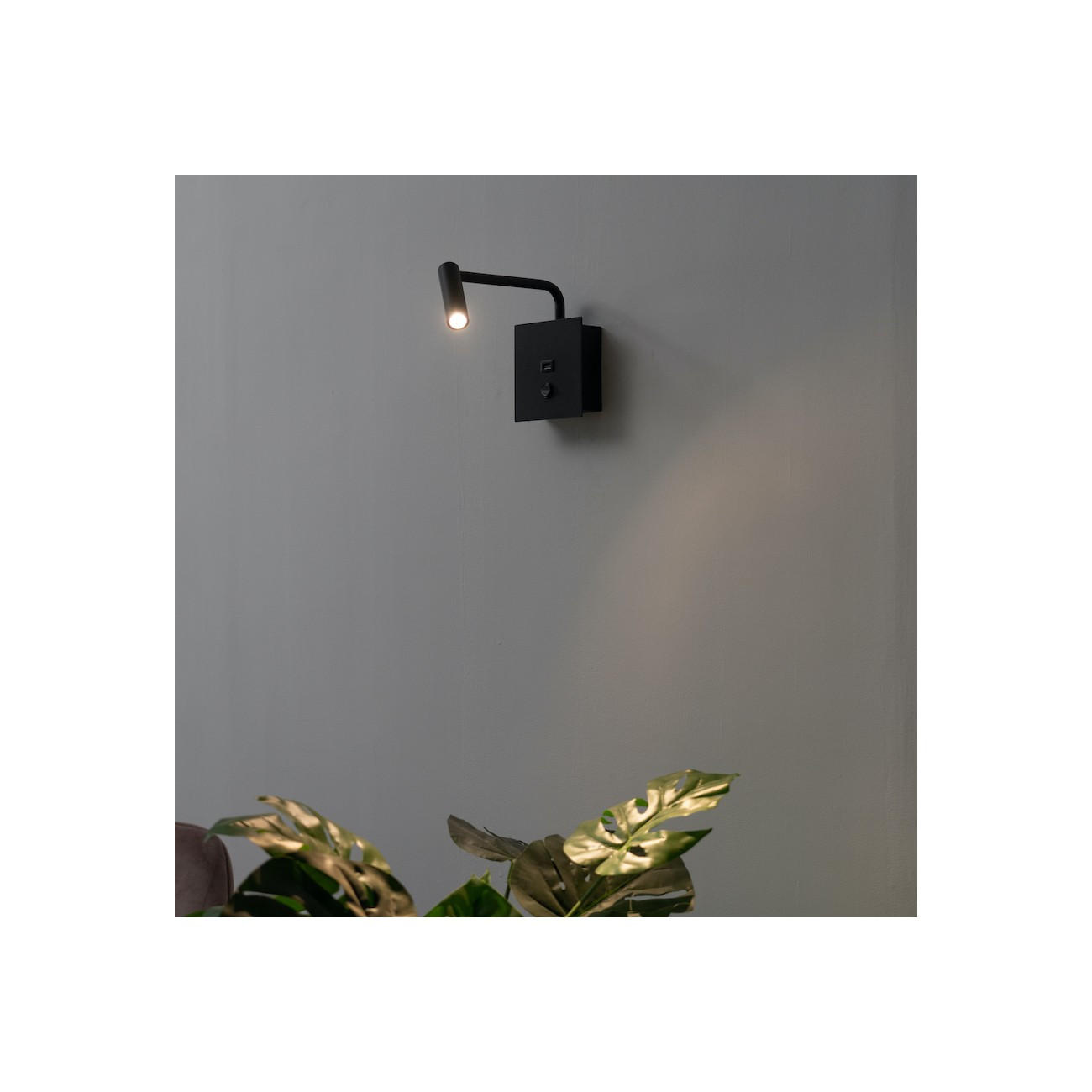 WANDLEUCHTE Miami, Schwarz, 12cm - Schwarz, Metall (23/12/12cm) - KOSILUM