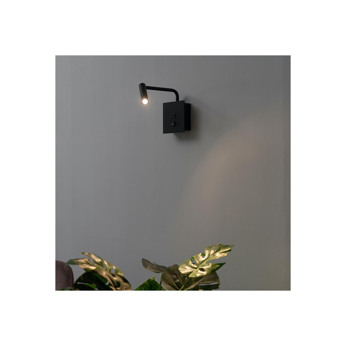 WANDLEUCHTE Miami, Schwarz, 12cm - Schwarz, Metall (23/12/12cm) - KOSILUM