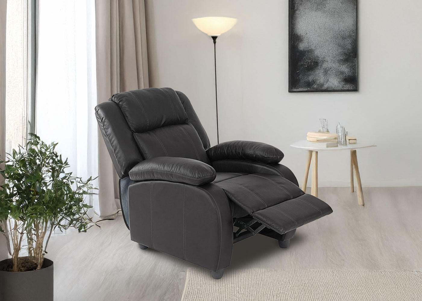 RELAXSESSEL Schwarz - Schwarz, Textil (84/102/93cm) - MCW