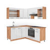 ECKKÜCHE Fame-Line Weiß Hochglanz/Goldkraft Eiche 160 x 190 cm AP Eiche - Weiß Hochglanz/Eiche Wotan, Holzwerkstoff (190/81.6/60cm) - Vicco
