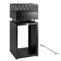 FEUERSCHALE Metall Schwarz - Schwarz, Metall (39/87/39cm) - Outsunny