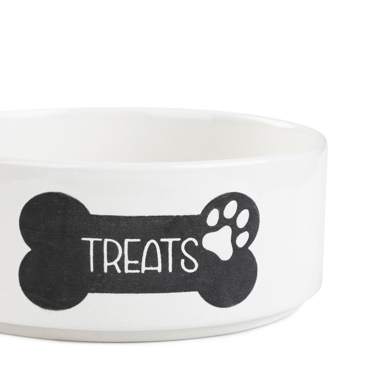 HUNDENAPF Treats 16/7 cm - Weiß, Keramik (16/16/7cm) - Homla