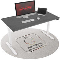SCHREIBTISCH Elektrisch höhenverstellbarer Schreibtisch Y-Line Sichtbeton Anthrazit Signalweiß 160/80/62-127cm - Schieferfarben/Weiß, Holzwerkstoff/Metall (80/160/127cm) - ASSMANN