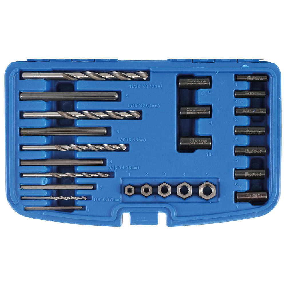 HSS Schraubenausdreher-Satz, 25-teilig - Multicolor, Kunststoff (270/160/160cm) - BGS technic