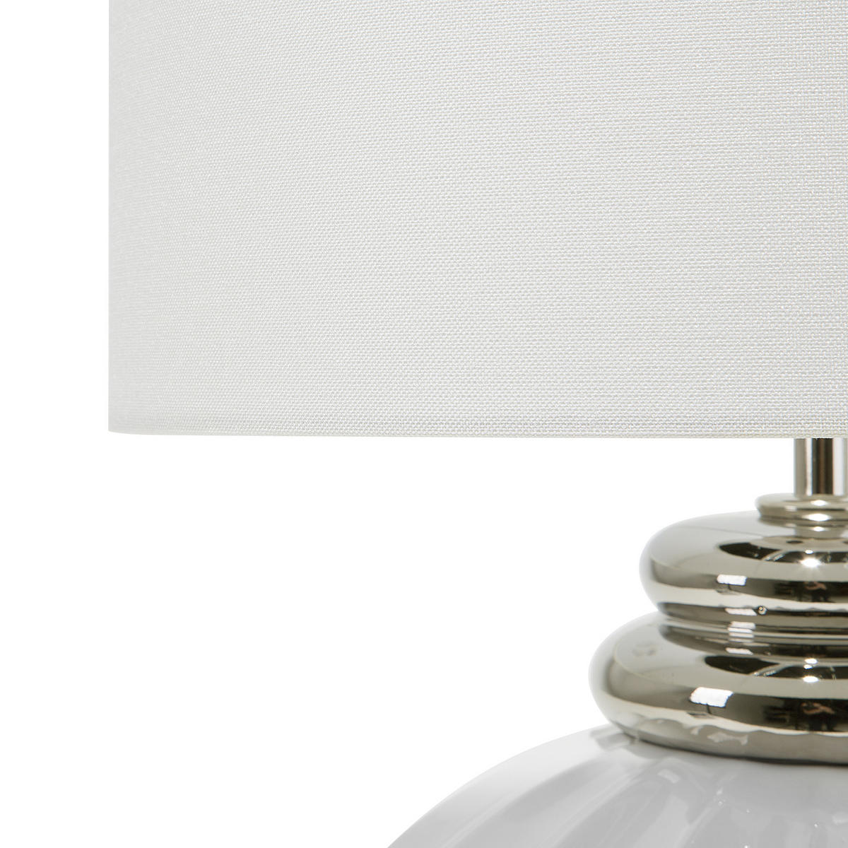 TISCHLAMPE Neris 33/33/45 cm - Silberfarben, Keramik (33/33/45cm) - Beliani