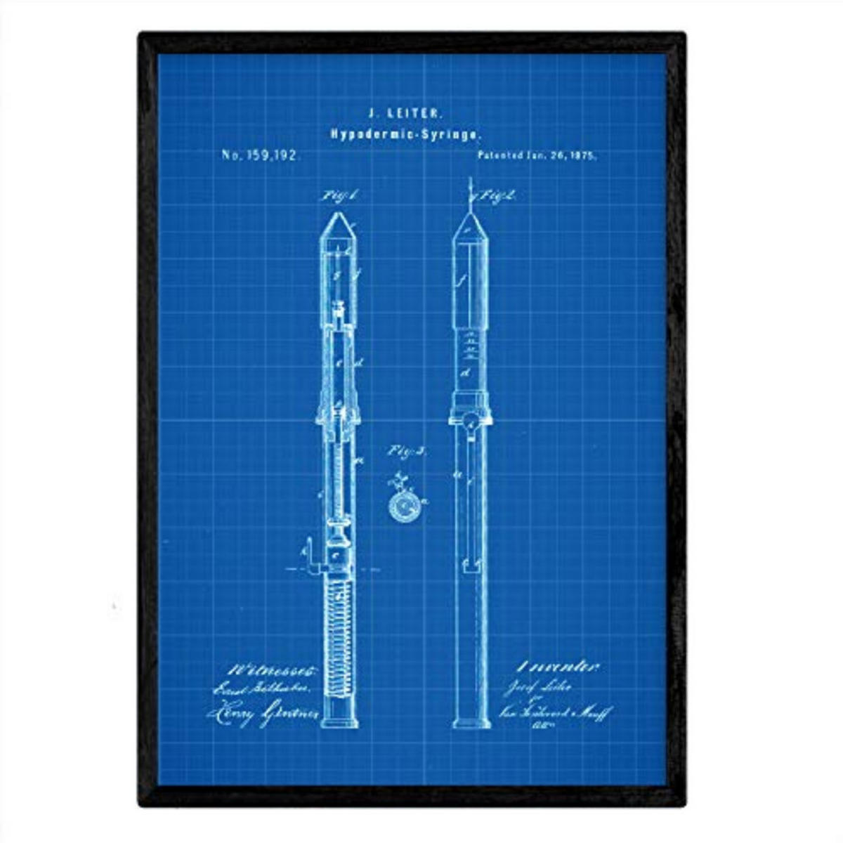 POSTER Spritze Patent A3 Rahmenlos - Klar, Papier (29.7/5/42cm) - Nacnic