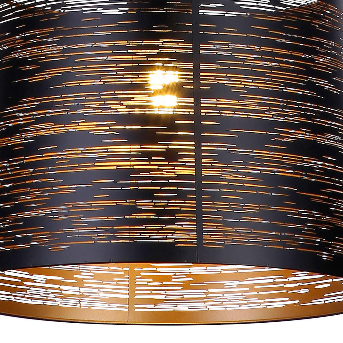 HÄNGELEUCHTE Metall Schwarz Goldfarben Rund - Schwarz, Metall (35/35/120cm) - Globo Lighting