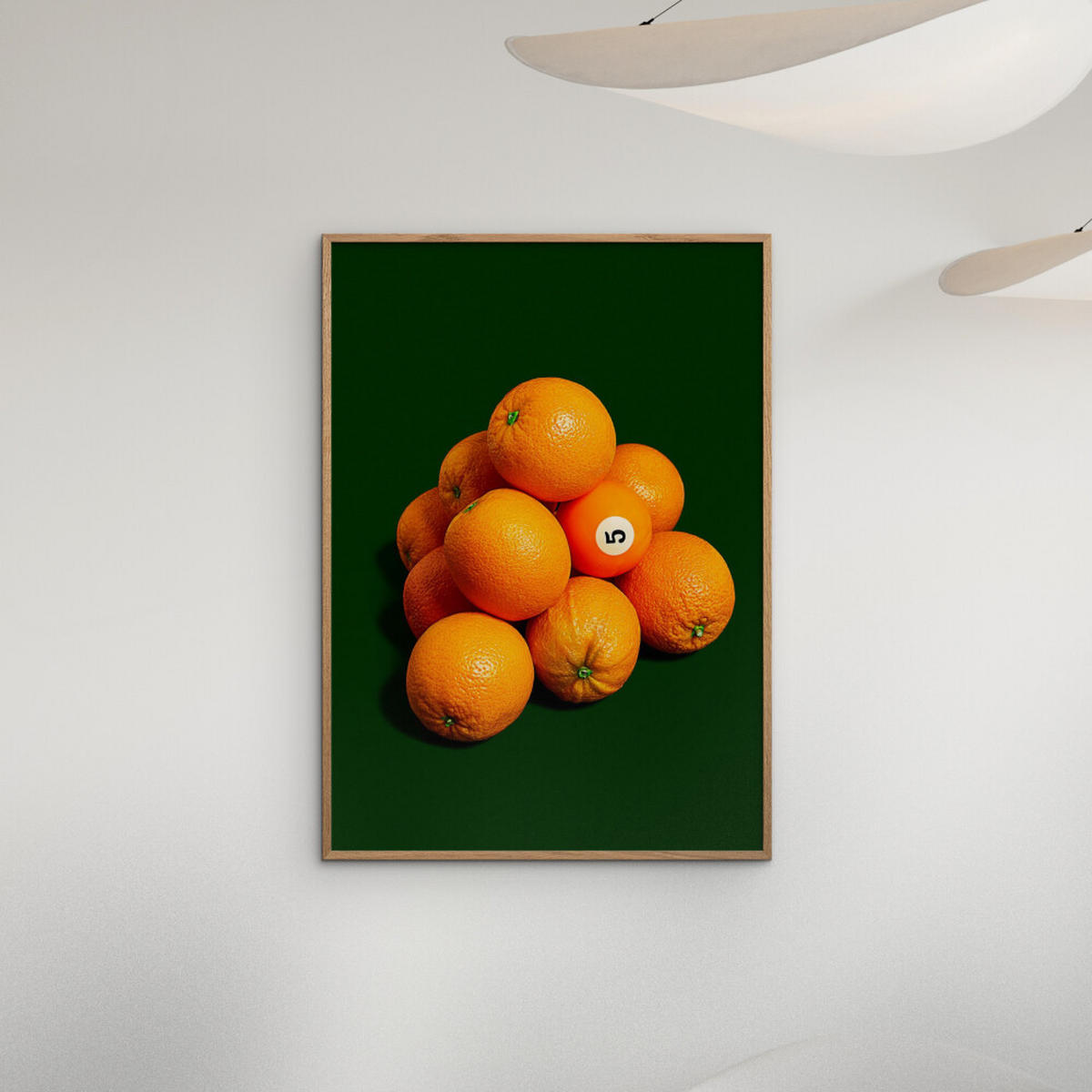 POSTER mit Rahmen Supermercat - Odd orange out - Eichefarben/Grün, Holz/Papier (30/40cm) - Poster&Frame