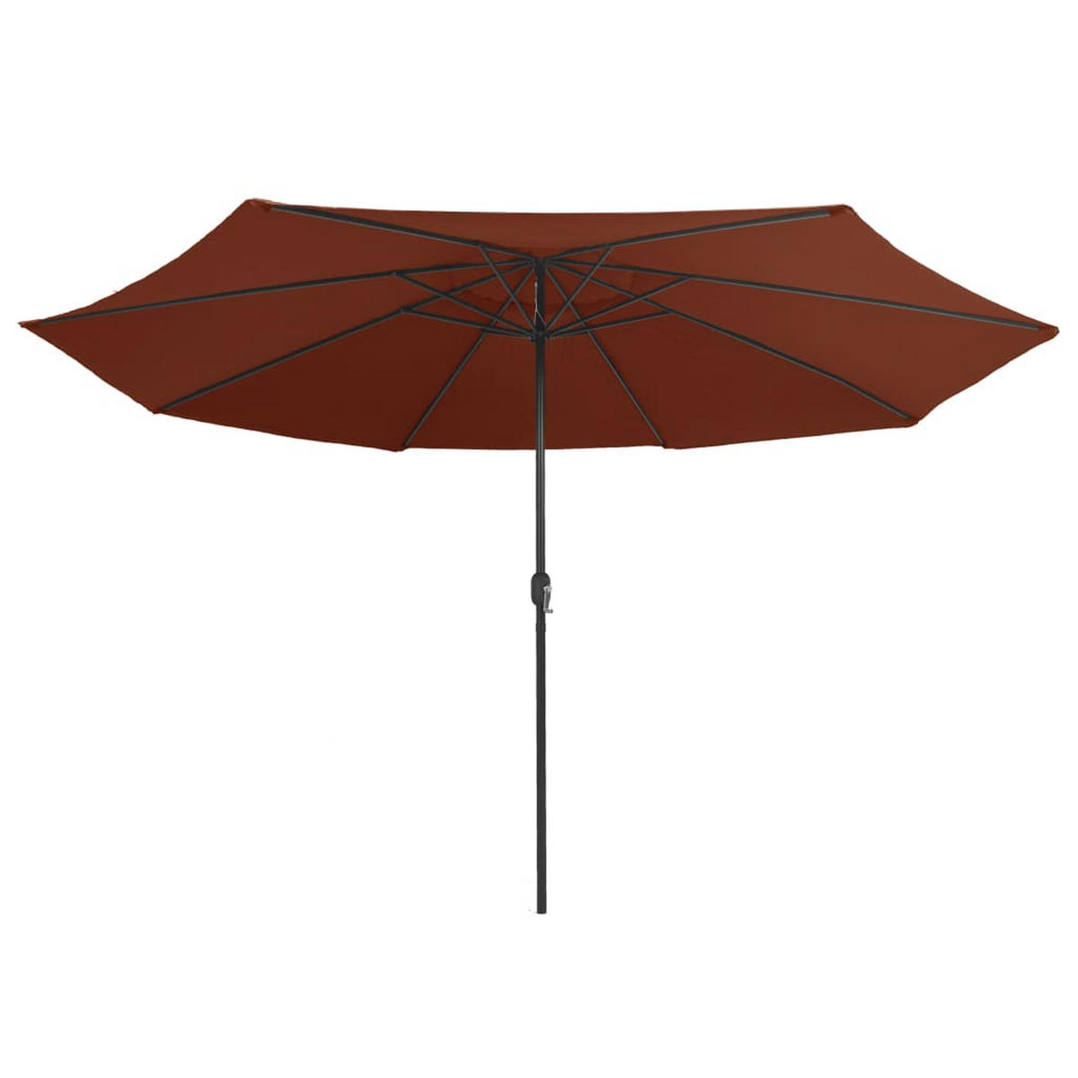 SONNENSCHIRM Mit Metall-Mast 390 Cm Terrakotta - Braun, Textil (390/390cm) - vidaXL