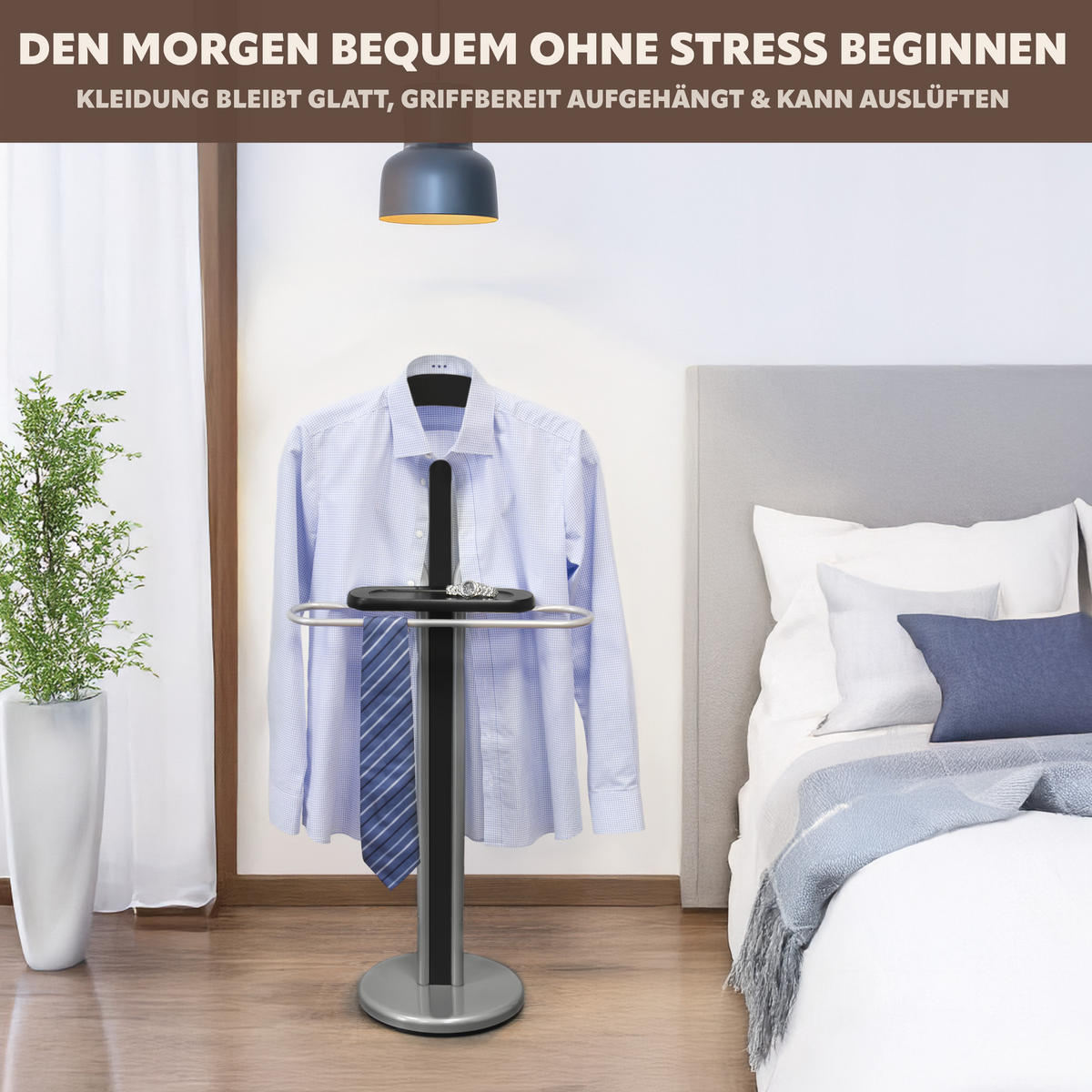 KLEIDERBUTLER, braun, Metall - Braun, Metall (47.5/108/30cm) - bremermann