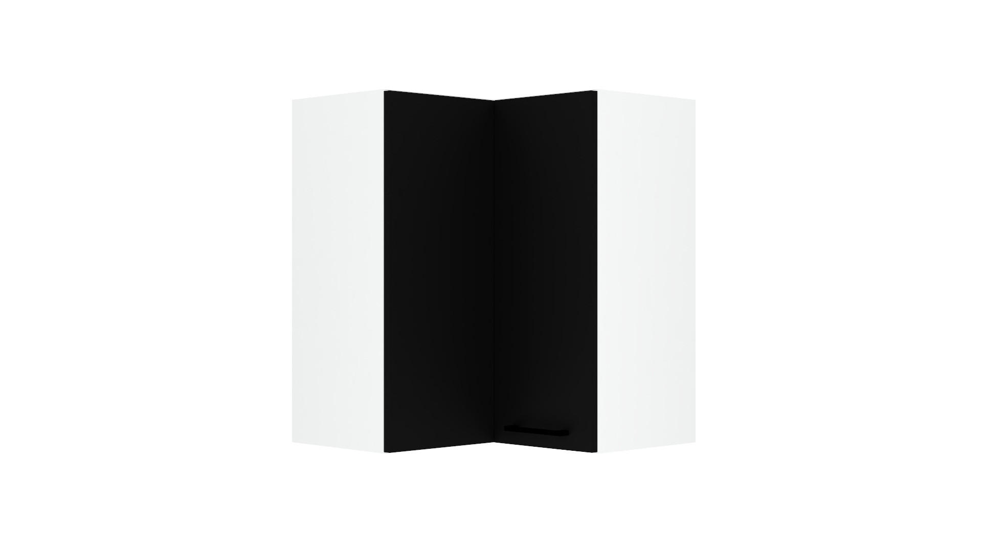 ECKHÄNGESCHRANK WRN P/L - Morvex - Platzsparende Lösung mit Stil - Schwarz, Holz/Metall (60/72/60cm) - ROYAL24_MARKT