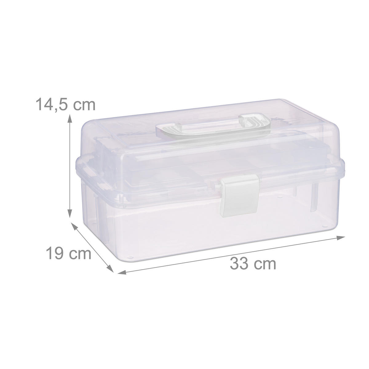 AUFBEWAHRUNGSBOX - Transparent, Kunststoff (33/14.5/19cm) - Relaxdays