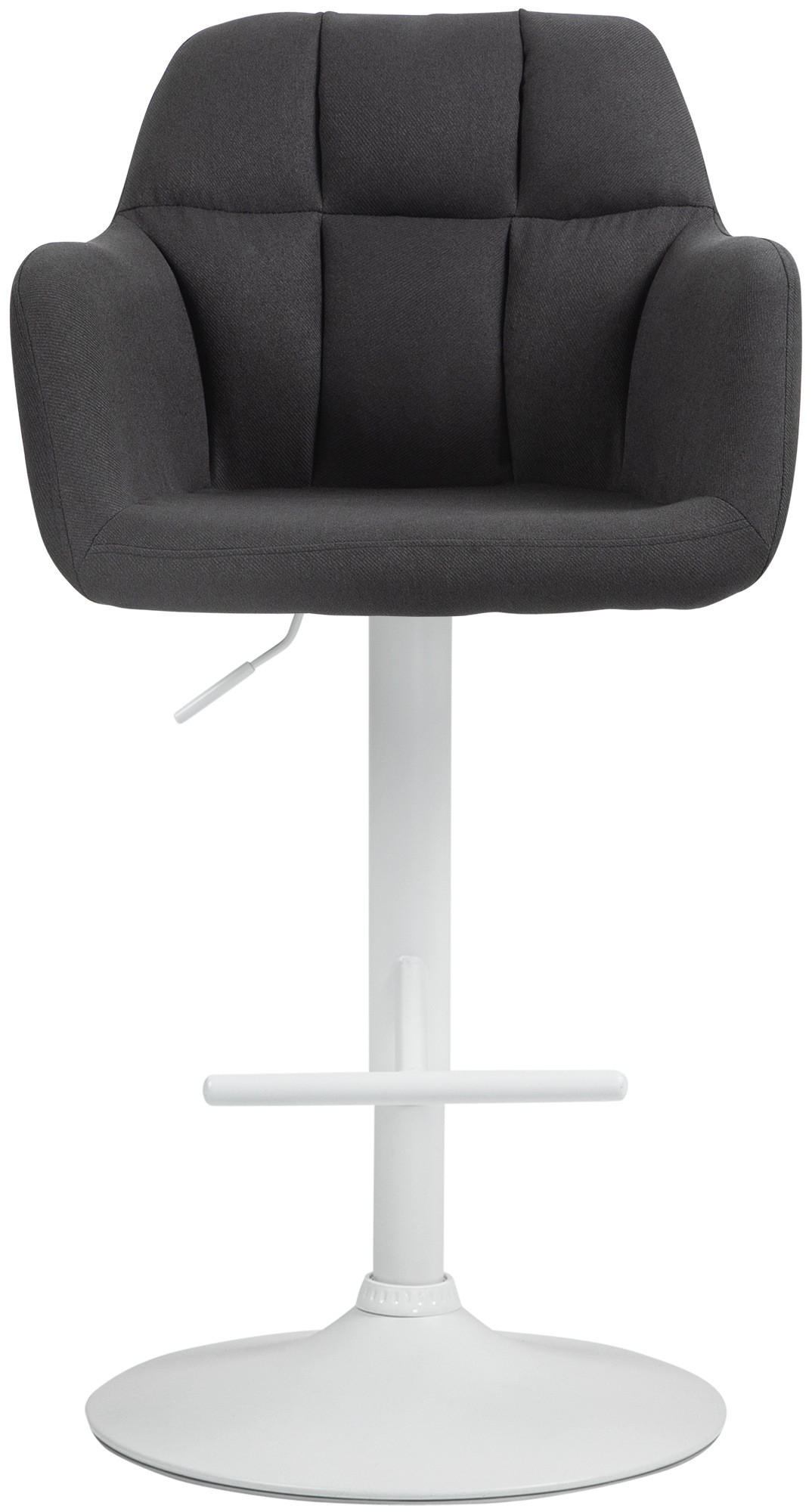 BARHOCKER Stoff schwarz - Schwarz/Weiß, Textil (57/97/59cm) - CLP