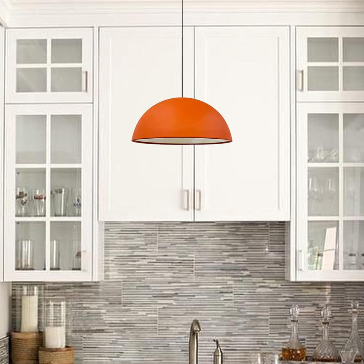 PENDELLEUCHTE Lipeo 40/23 - Orange, Metall (23/40/20cm) - Bamyum