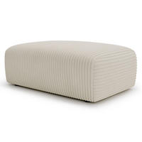 POLSTERHOCKER - Cord - Beige/Schwarz, Kunststoff/Textil (110/40/72cm) - home24