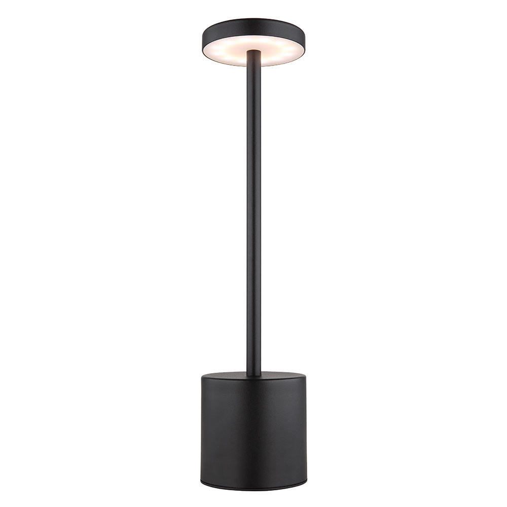 LED TISCHLEUCHTE POLINA Schwarz - Schwarz, Metall (8/8/34cm) - Globo Lighting