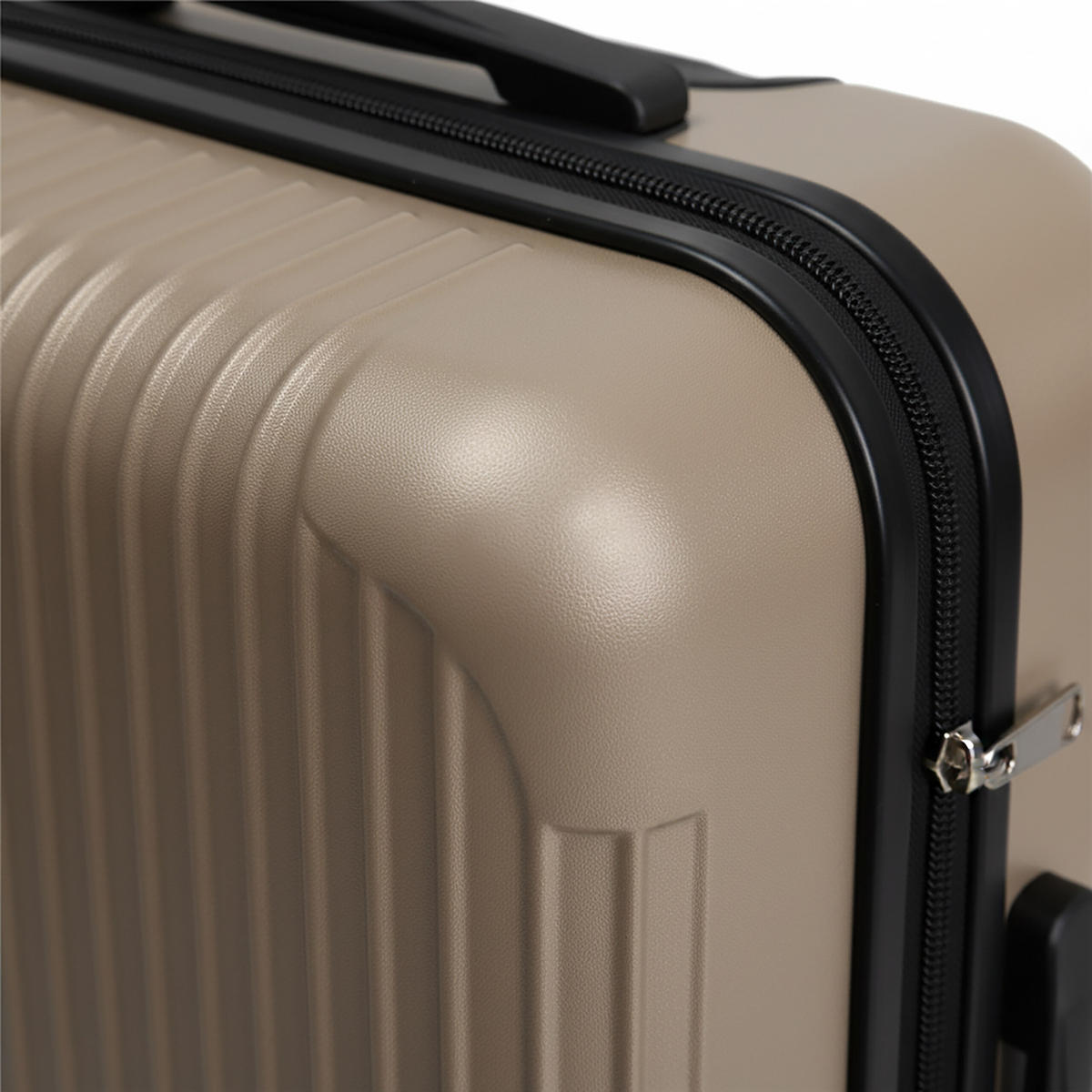 3-TLG.KOFFERSET - Creme, Kunststoff (48/75/29cm) - Relaxdays