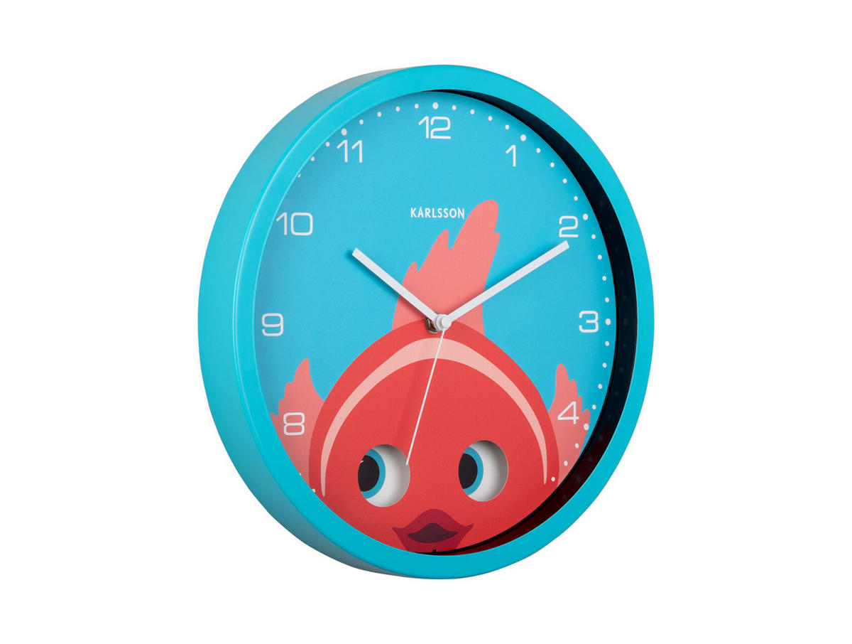 WANDUHR Peekaboo Ø30,8 cm - Türkis, Metall (30.8/1/30.8cm) - Karlsson