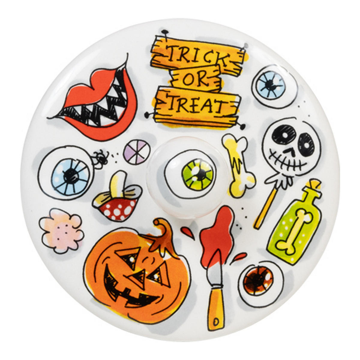 VORRATSDOSE Halloween in Bunt - 13cm - Multicolor, Keramik (14/13/14.3cm) - Blond Amsterdam