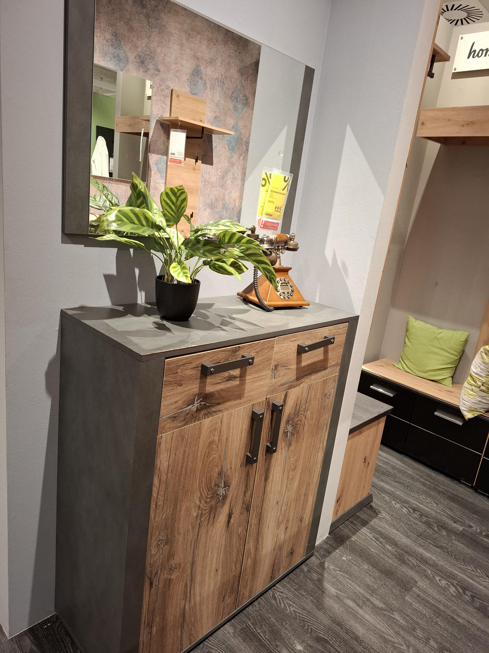 ATHEN Garderobe - Schuhschrank - Spiegel - Xora