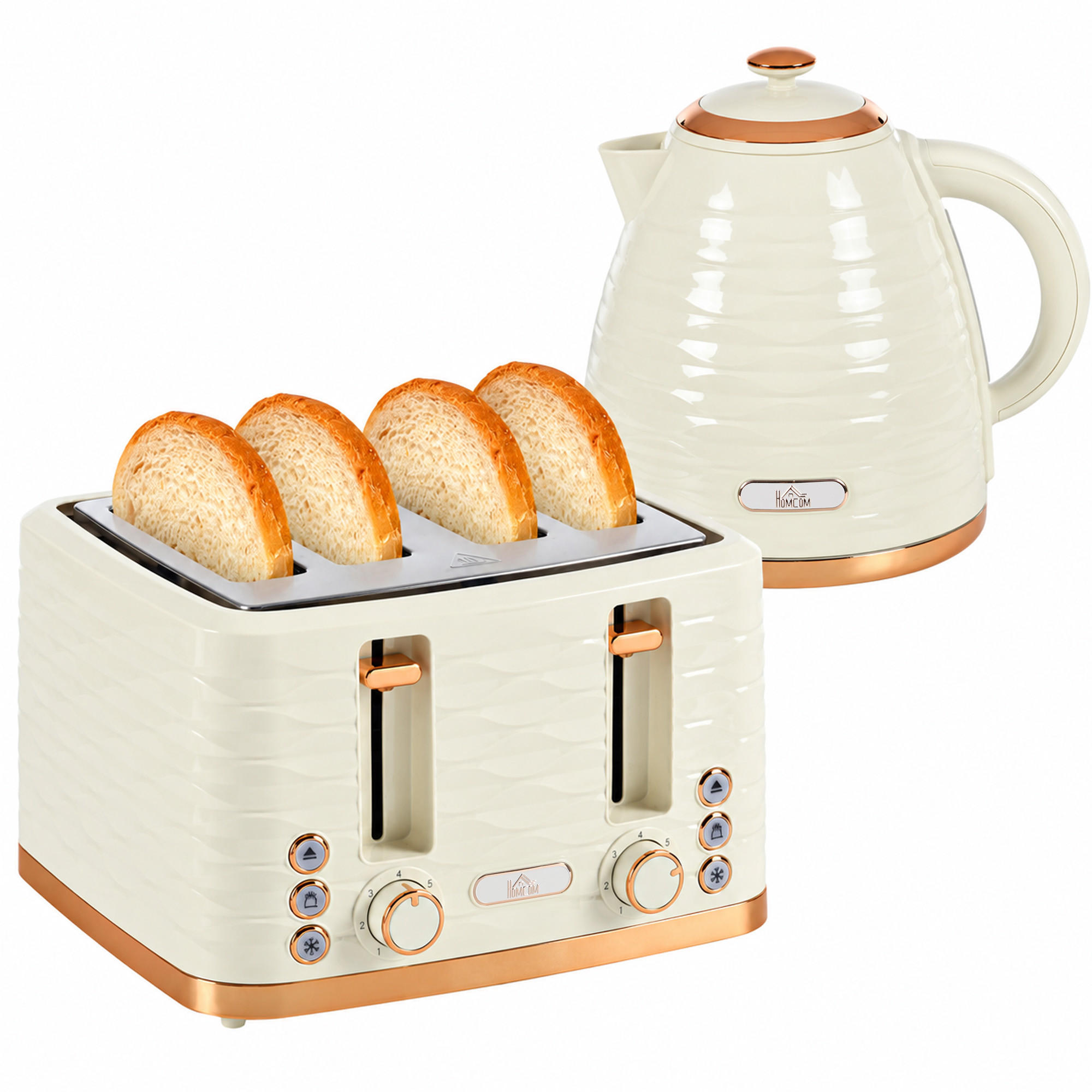 Homcom Wasserkocher Beige 19.5x23.2x24.1 cm