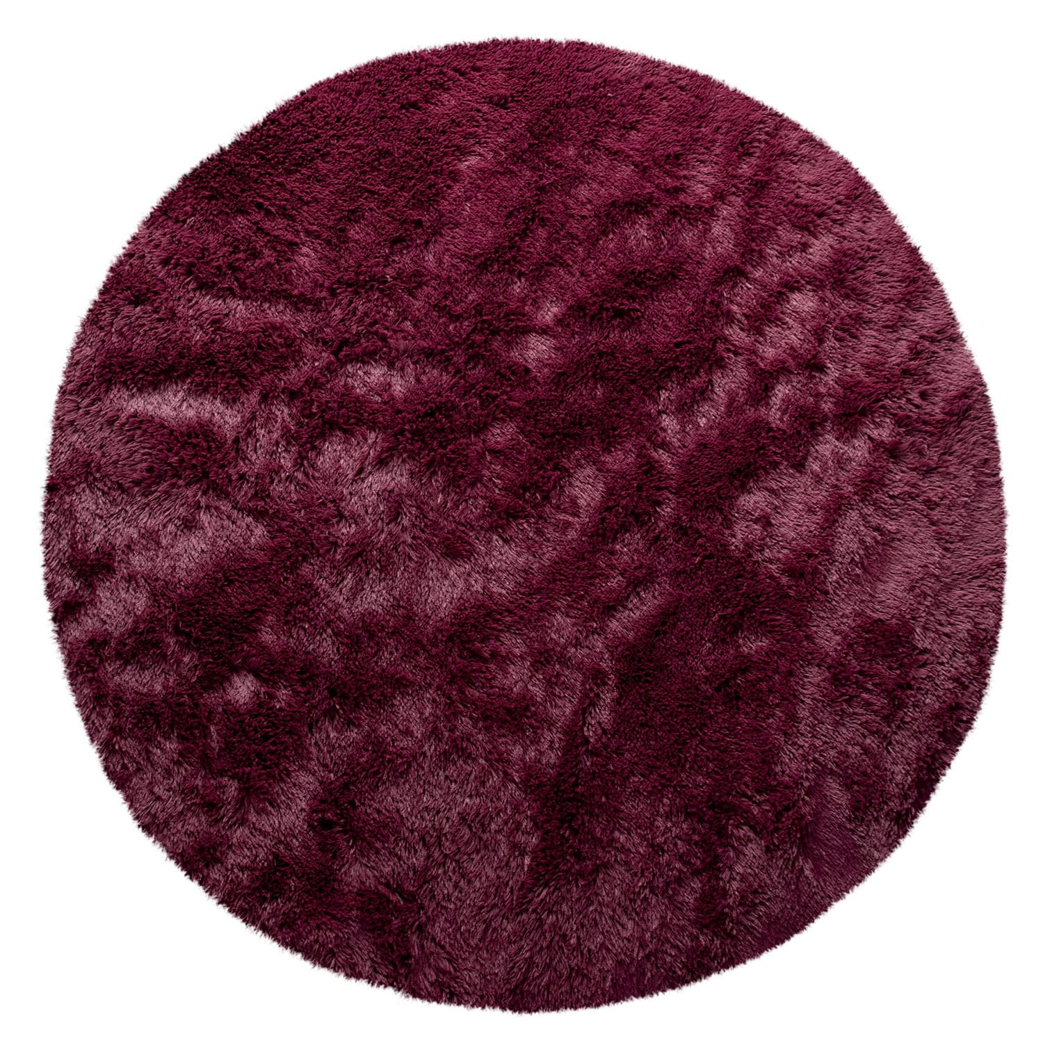TEPPICH Hochflor Shaggy waschbar Unifarben Schlafzimmer schmutzabweisend Lila Rund 80D - Lila, Textil (80/80cm) - KADIMA DESIGN