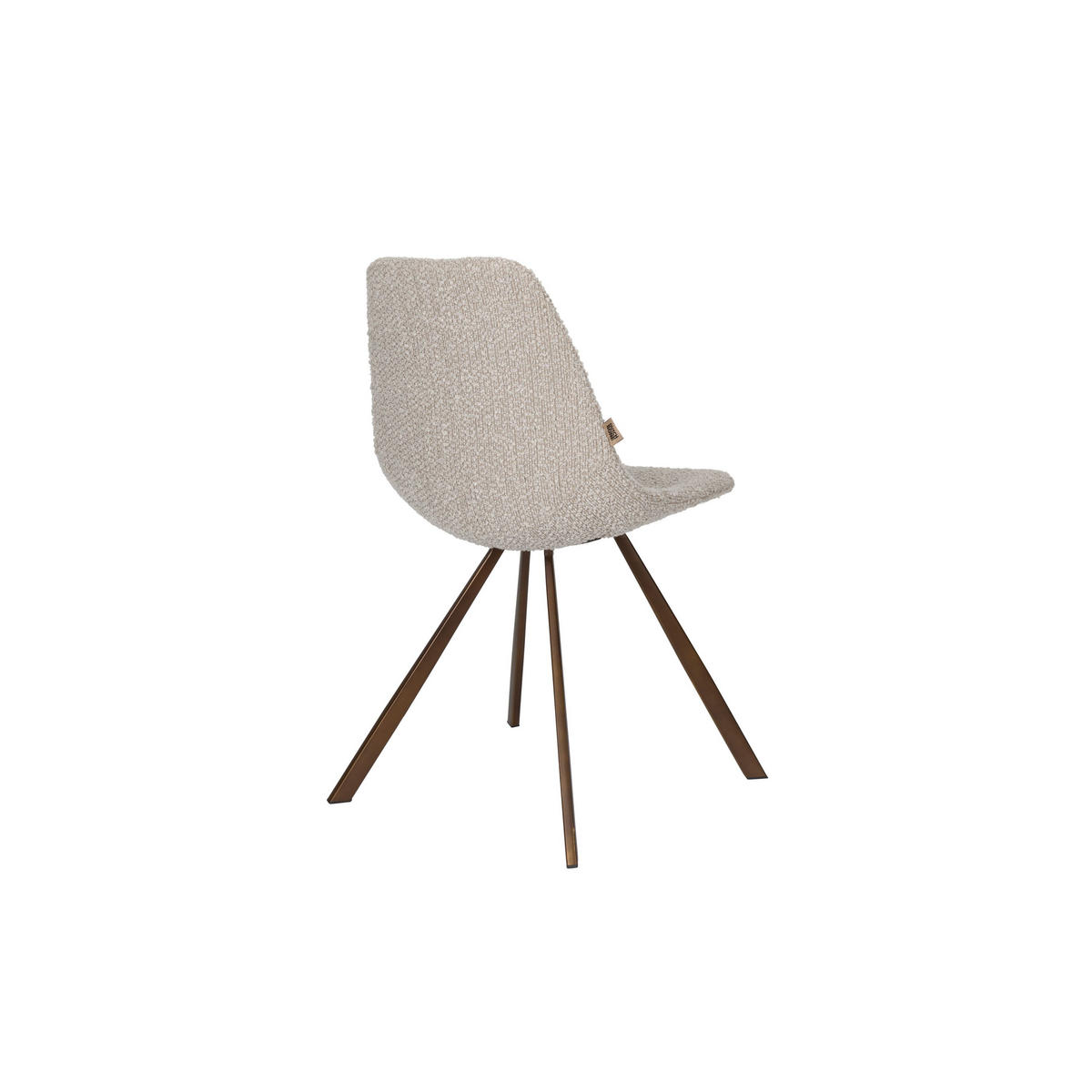 ESSZIMMERSTUHL Franky Bouclé Beige - 2 er Set - Beige, Kunststoff (46/83/56cm) - Dutchbone