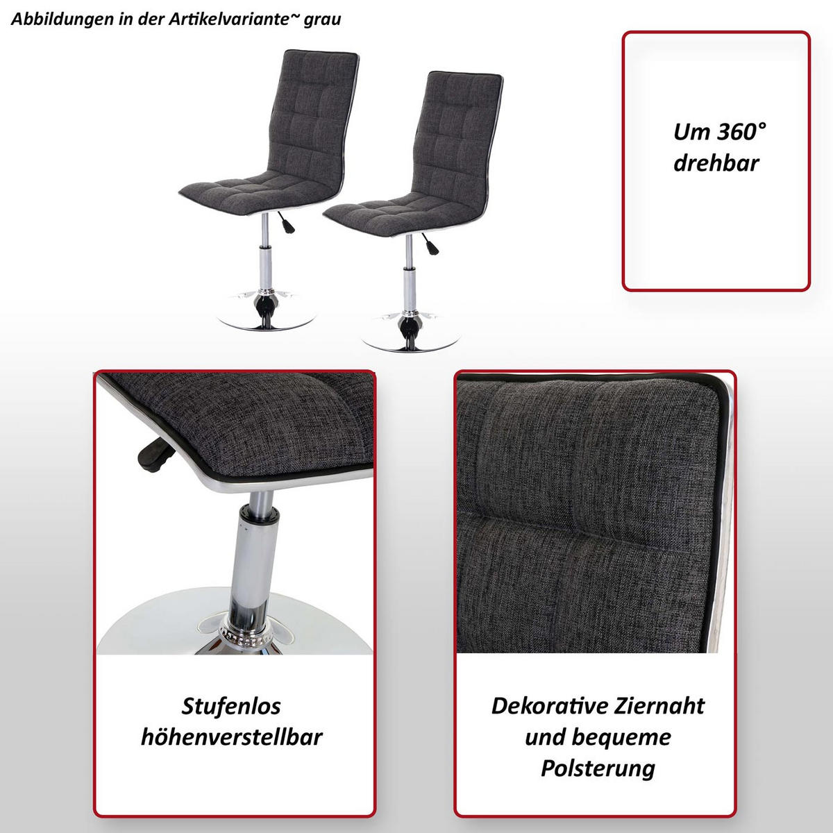 ESSZIMMERSTUHL Braun 2er-Set - Braun, Textil (43/103/54cm) - MCW