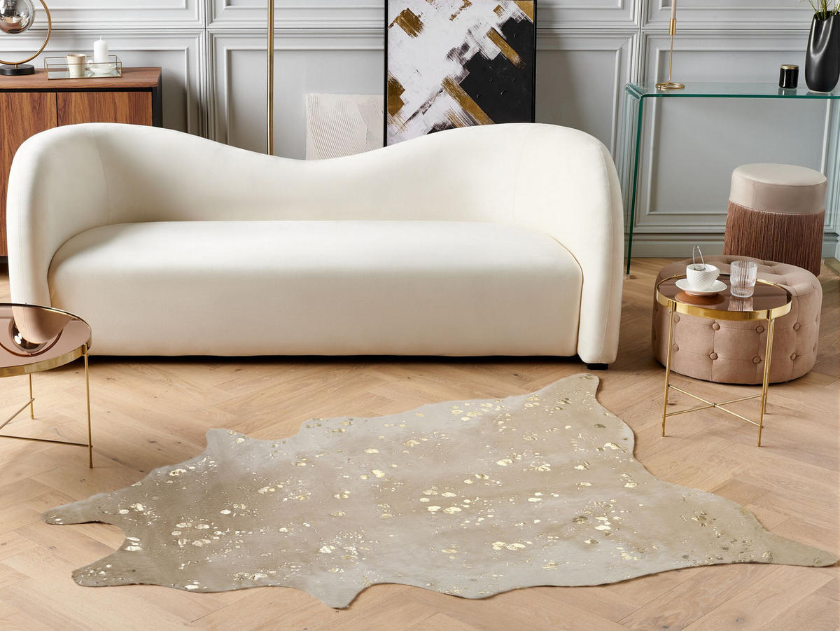KUNSTFELL-TEPPICH Bogong 200/150 cm - Beige, Kunststoff (150/200cm) - Beliani