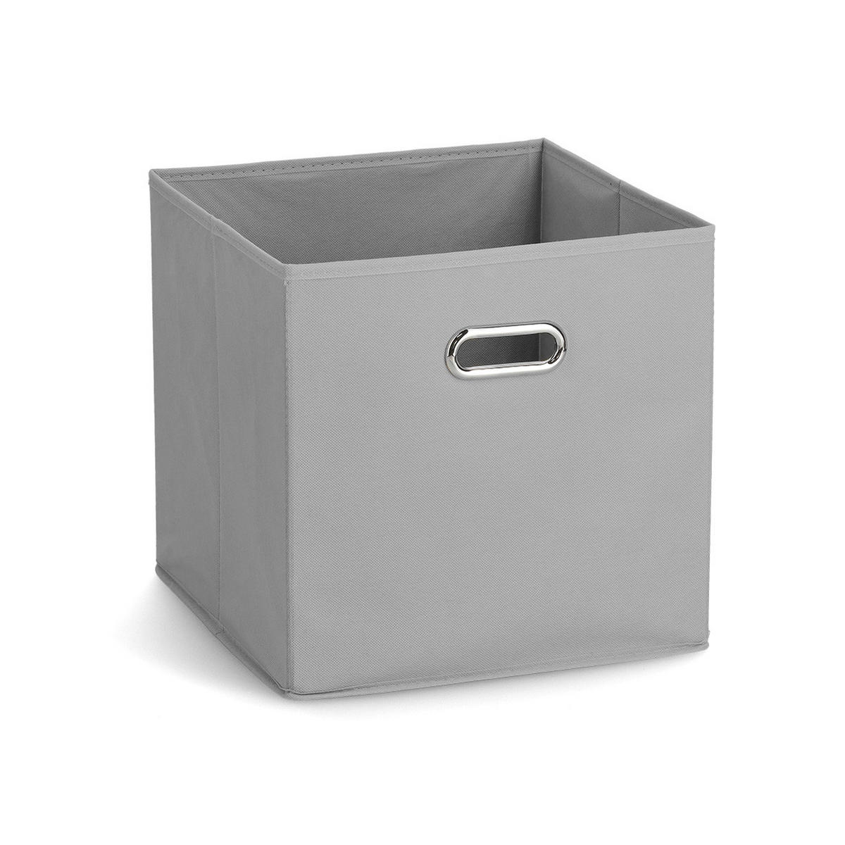 AUFBEWAHRUNGSBOX mit Griff, Vlies - Grau - Grau, Textil (32/32/32cm) - Zeller Present
