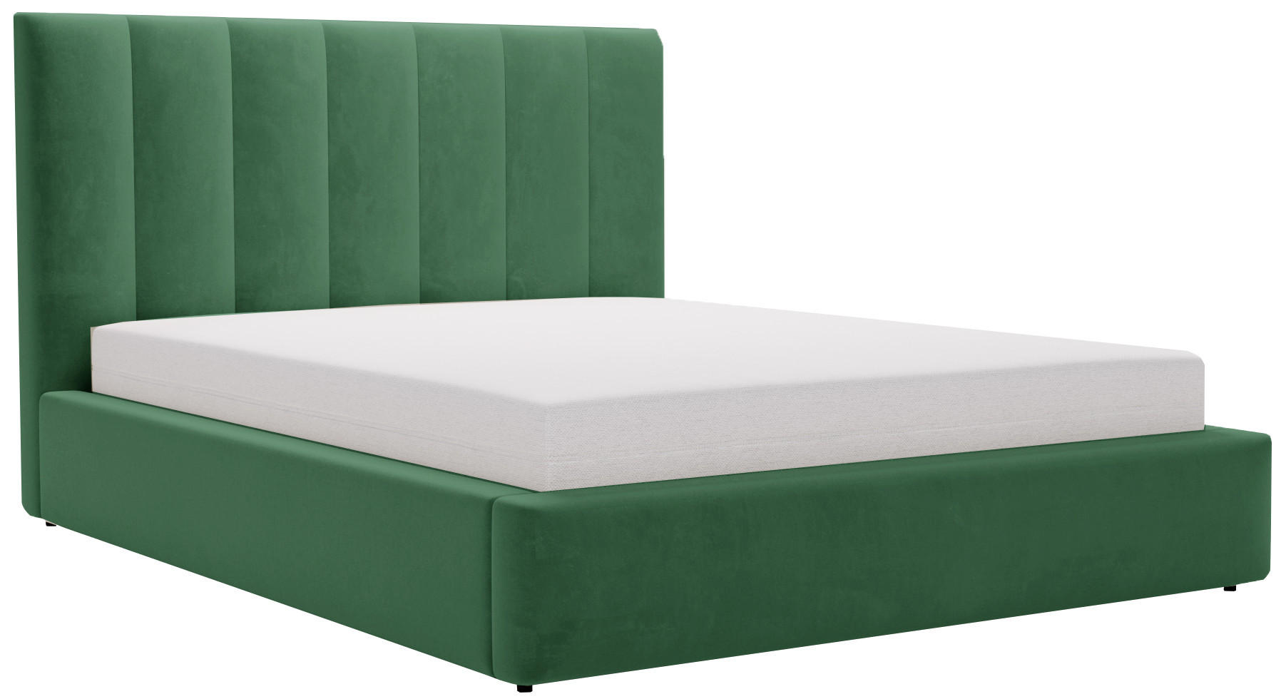 POLSTERBETT 180x200 cm Velor, Lattenrost, Bettkasten, Grün - Grün, Holz/Textil (180/200cm) - Emporius