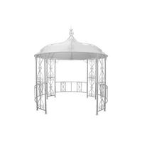 GARTENPAVILLON - 300 cm x 300 cm - metall - weiß Tilcara - Weiß, Metall (300/198/300cm) - Vente-Unique